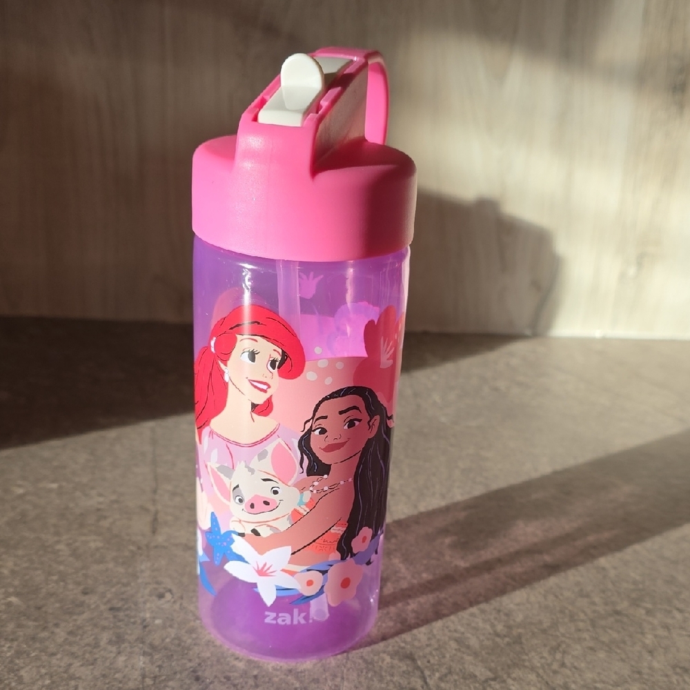 (J63) Zak Designs Pink Disney Princess Drink Cup/ Bottle 16 Oz